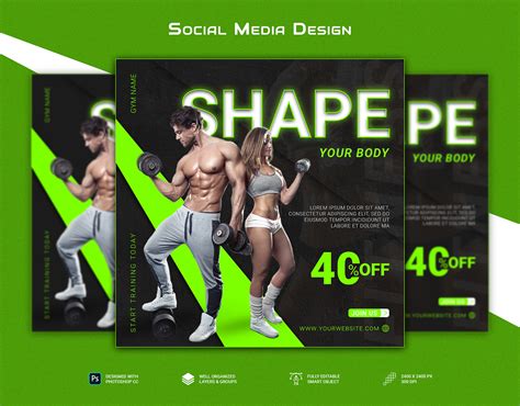 GYM BANNER DESIGN FOR FACEBOOK | INSTAGRAM ADS/POST :: Behance