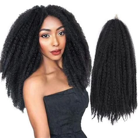 Jumbo Crochet Trenzas Pelo Ombre Afro Kinki Suave Sintético Marea