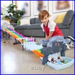 Car Track Set HOT WHEELS MARIO KART RAINBOW ROAD TRACK SET RACE TRACK WithKING BOO Open Box