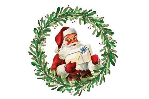 Vintage Santa Christmas Clipart Graphic by artstudiobyn · Creative Fabrica