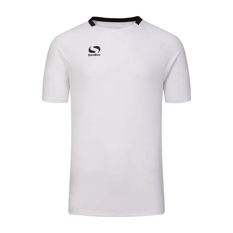 Sondico Mens Fundamental Polyester Football Top White/Black | Sports