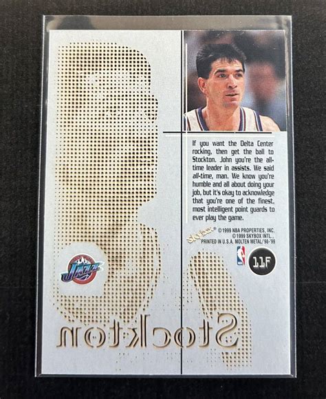 Skybox Molten Metal Fusion John Stockton Jazz F Basketball