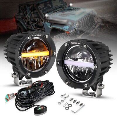 Auxbeam Inch Led Spot Fog Light Pods Work Flood Driving Lamps W Drl