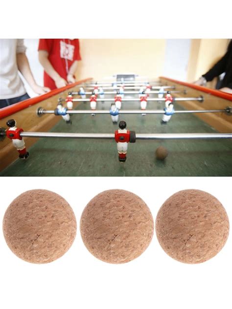 6 Stuks 36Mm Tafel Voetbal Kurk Massief Houten Taf Grandado