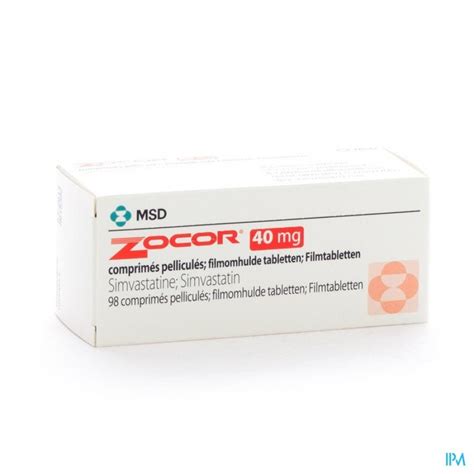 Zocor Tabl 98 X 40 Mg Apotheek Thiels