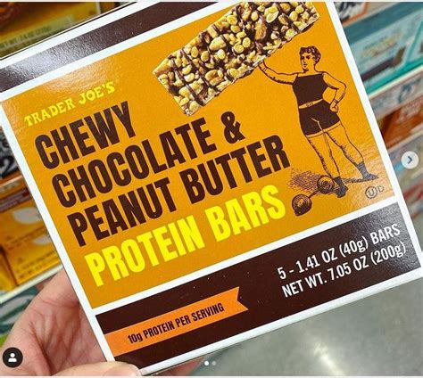 Trader Joes Chewy Chocolate Peanut Butter Protein Bars Peanut Butter