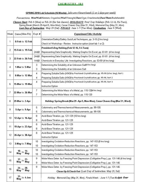 Weekly Lab Schedule Excel How To Prepare A Weekly Lab Schedule Excel Download This Weekly