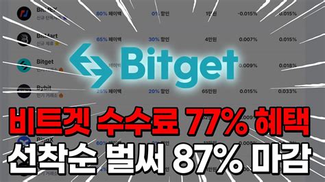 비트코인 클릭 한 번으로 비트겟 수수료 77 할인🔥 곧 마감 서두르세요 Youtube