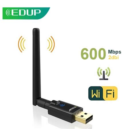 Edup 600mbps Usb Wi Fi Adapter 24g5ghz 80211ac Dual Band Wi Fi With Antenna 電腦及科技產品 電腦周邊產品