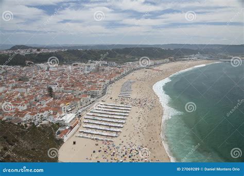 Nazare Beach, Portugal stock image. Image of beach, seashore - 27069289