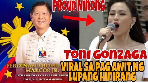 Toni Gonzaga Sings Lupang Hinirang Para Sa Kanyang Ninong Ferdinand