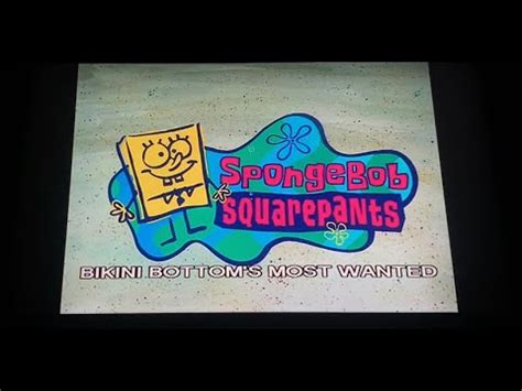 SpongeBob SquarePants Bikini Bottoms Most Wanted UK DVD Opening YouTube