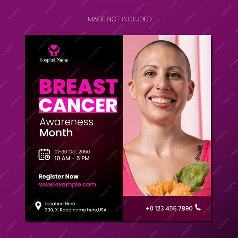 Premium Vector Breast Cancer Awareness Month Post Design Template