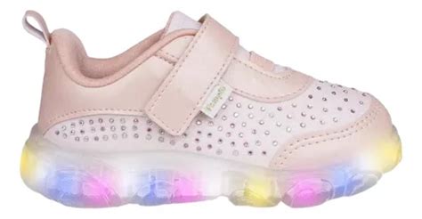 Tênis Infantil Pampili Liz Luz 682 042 Led Glitter E Strass Frete grátis