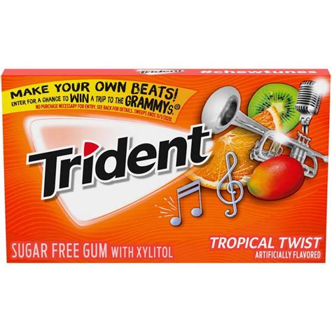 Upc 012546011112 Trident Tropical Twist Sugar Free Gum 14ct