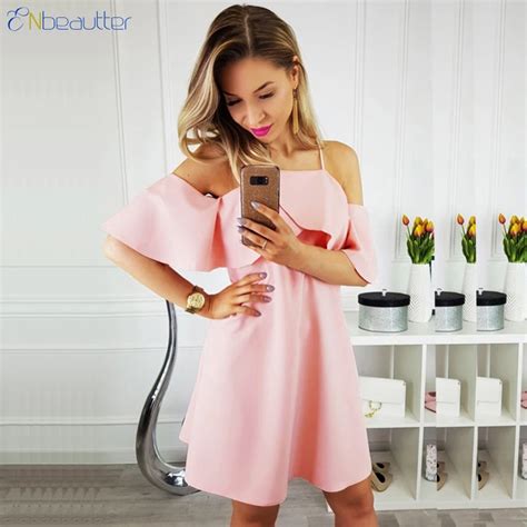 Enbeautter Red Dresses For Women Sexy Spaghetti Strap Off Shoulder