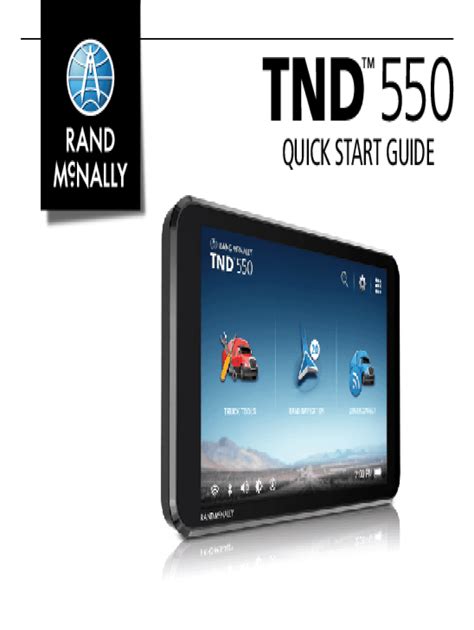 Fillable Online Rand Mcnally Truck Gps Tnd 530 Lm User Guide Fax Email Print Pdffiller