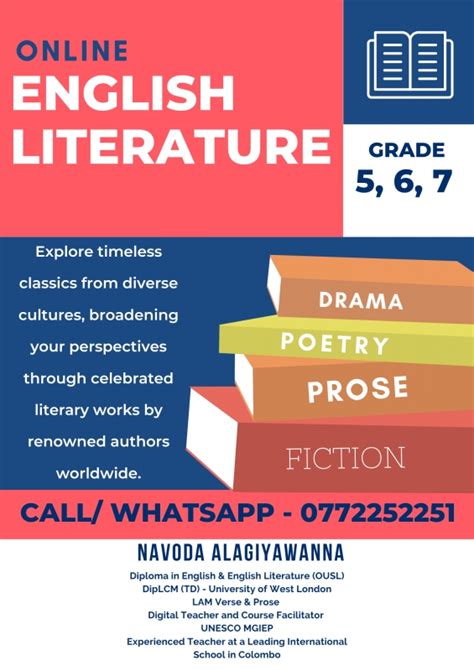 Grade 5 7 English Literature English Literature O L Grade 6 11