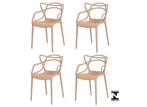 Kit 4 Cadeiras Allegra Nude o Melhor Preço é no Zoom