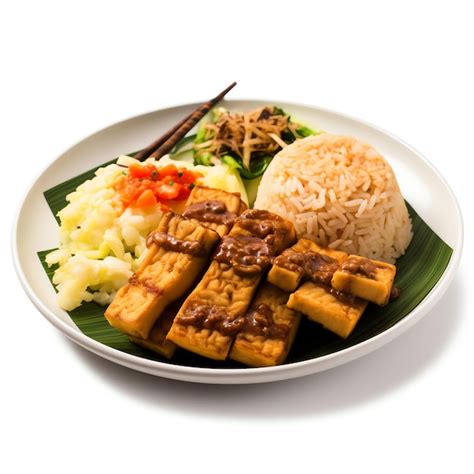 Premium Photo A Nasi Lengko Is Indonesian Traditional Dish Rice