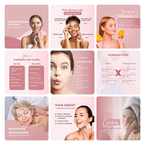 Pack Canva Estética Beleza 3 0 Template Editável 60 Artes