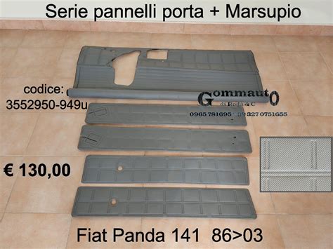 Fiat Panda Serie Pannelli Porta Marsupio Grigio Gommauto Di