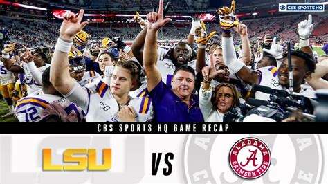 Lsu Vs Alabama Game Recap Can Alabama Still Make The Playoff Cbs