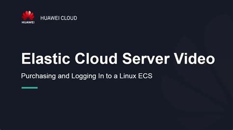 HUAWEI CLOUD Elastic Cloud Server ECS Purchasing And Logging In To A