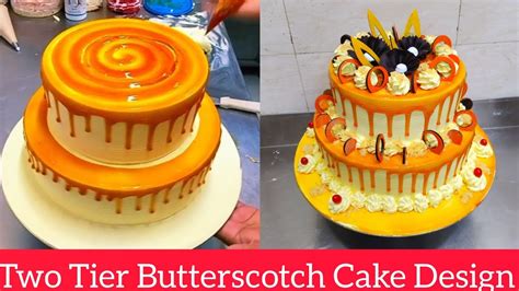 Butterscotch Cake Two Tier Butterscotch Cake Design 2 Tier