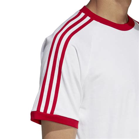 Adidas Originals 3 Stripes Tee White Power Red