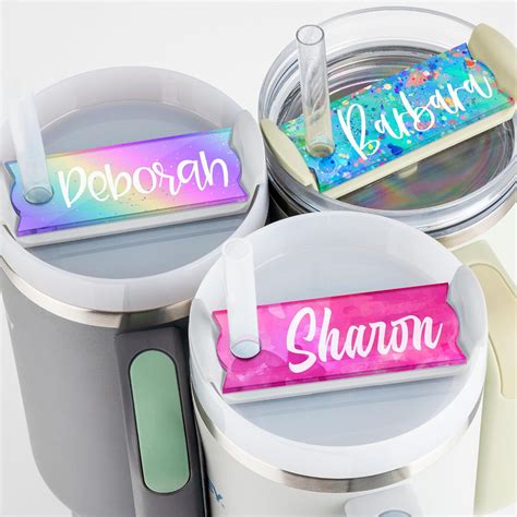 Amazon Personalized Stanley Tumbler Name Plates Colorful