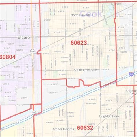 Chicago Illinois Zip Codes Map