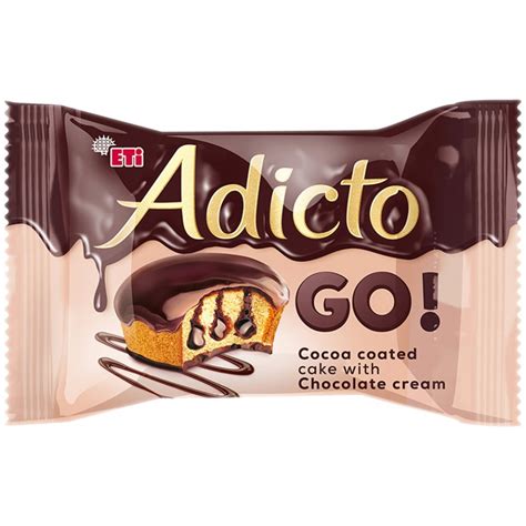 Eti Adicto Go Prajitura Cu Crema De Cacao Si Glazura De Cacao 45g