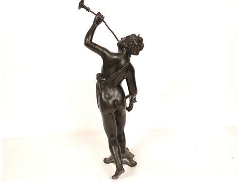 Bronze Sculpture Goddess Aphrodite Venus Naked Naiad Trumpet Th Century