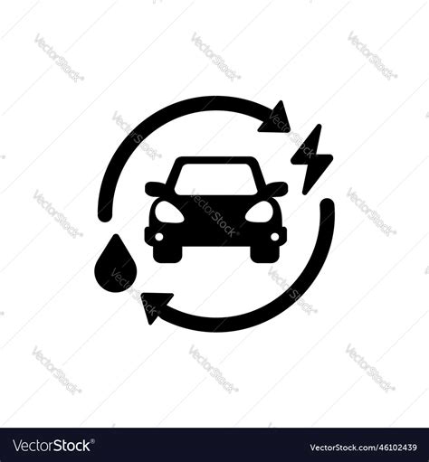 Hev hybrid electric vehicle icon Royalty Free Vector Image