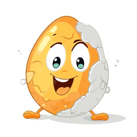 Crack Egg Sticker Clipart Cute Character Cartoon Egg With Cracked