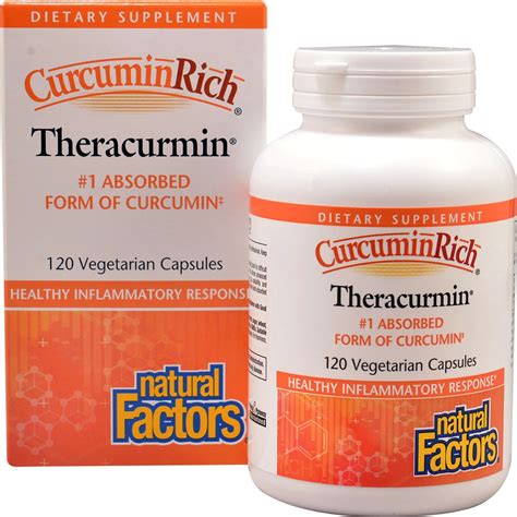 Natural Factors CurcuminRich Theracurmin 120 Vegetarian Capsules Best ...