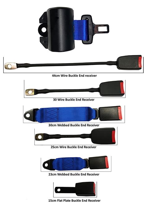 Blue Retractable Lapbelts Universal Seatbelts