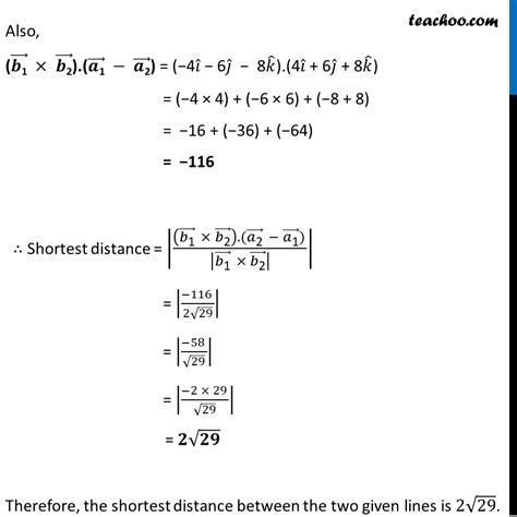 Find Shortest Distance Between Lines D Geometry Vector Cartesian