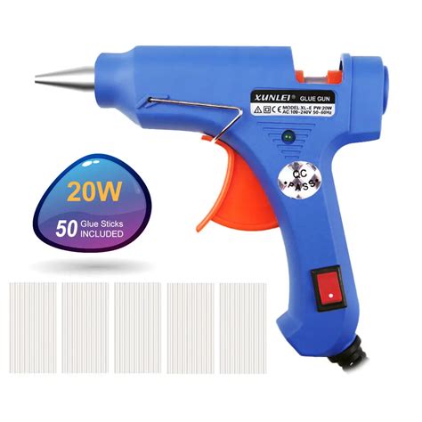XL E W Hot Melt Air Glue Gun High Temp Heater Mini Gun Repair Heat Tool W Free Glue Sticks