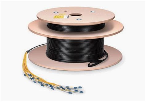 Pre Terminated Outdoor Multimode Fiber Optic Cable LC Abalone