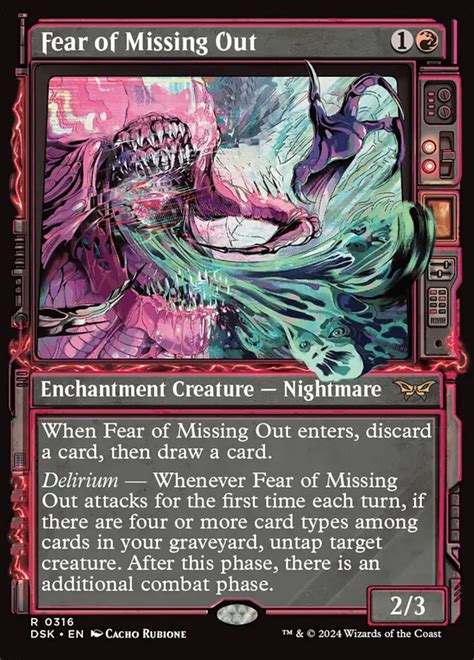 Fear Of Missing Out Enchantment Creature Nightmare Duskmourn