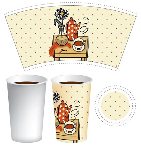 Premium Vector Paper Cup Template For Hot Drinks