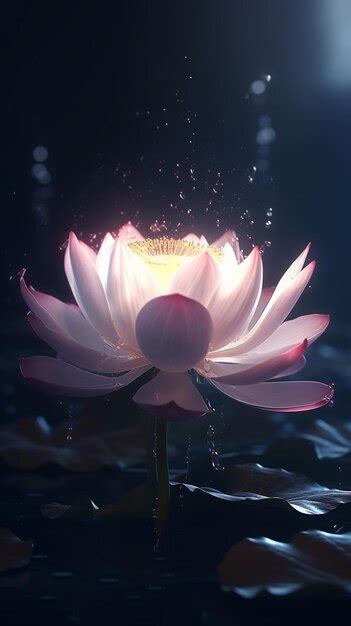 Premium AI Image | A pink lotus in the water