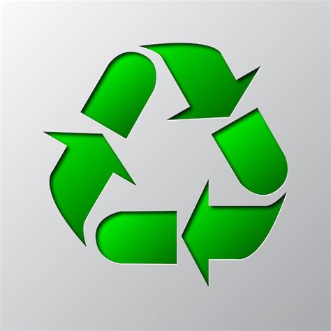 Premium Vector Paper Art Of The Green Recycle Eco Symbol Vector