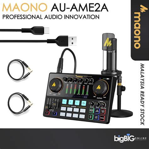 Maono AME2A Professional Sound Card Condenser Microphone Set