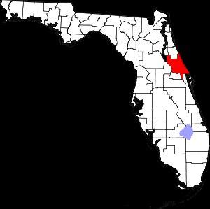 Volusia County on the map of Florida 2024. Cities, roads, borders and ...