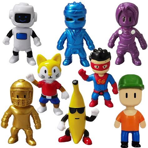 Stumble Guys Action Figure Set Anime Kawaii Est Tua Modelo De Jogo Pvc