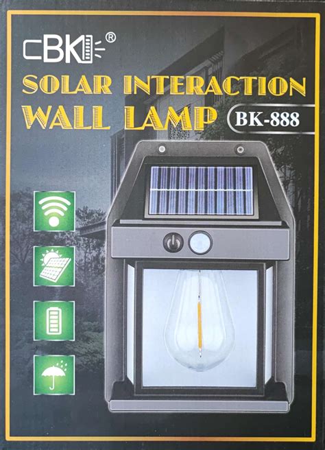 Solar Rechargeable Interaction Wall Lamp Eco Friendly And Interactive