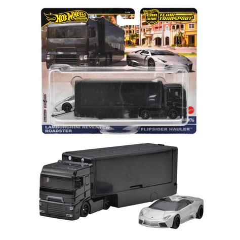 Машинка Mattel Hot Wheels Team Transport FLF56 Lamborghini Reventn Roadster Flipsider Hauler